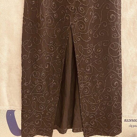 Cache Dress‎ Womens Small Black Beaded Gown Maxi Evening Formal USA Alexia Admor - Picture 8 of 16